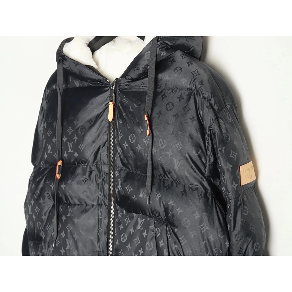 Louis Vuitton obscure armband hooded down jacket,Louis Vuitton Jacket,Jacket,APPAREL