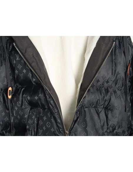 Louis Vuitton obscure armband hooded down jacket,Louis Vuitton Jacket,Jacket,APPAREL