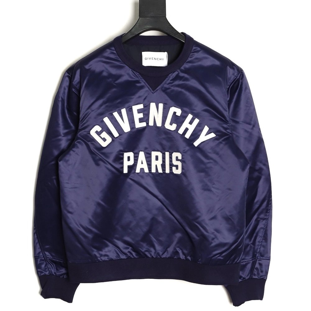 Givenchy Paris applique crewneck sweatshirt,Givenchy Sweatshirt,Sweatshirt,APPAREL