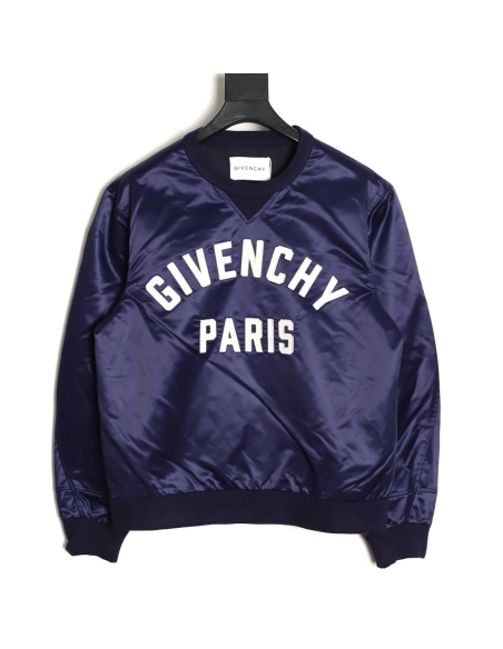 Givenchy Paris applique crewneck sweatshirt,Givenchy Sweatshirt,Sweatshirt,APPAREL
