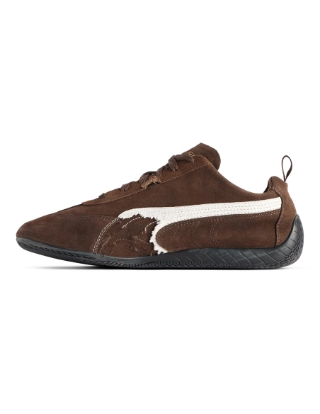 Balenciaga Speedcat Suede Brown White,BALENCIAGA SNEAKER,BALENCIAGA