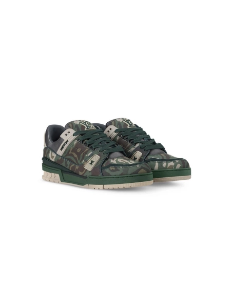 Louis Vuitton Trainer Camouflage Green 1AIKP0