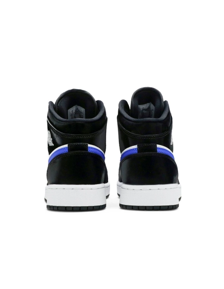 AIR JORDAN 1 MID GS BLACK RACER BLUE 554725 084,AIR JORDAN 1 MID,Air Jordan