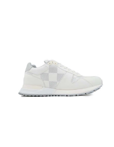 Louis Vuitton Runner Gray White Grid Pattern
