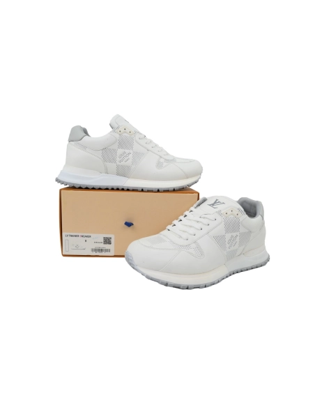 Louis Vuitton Runner Gray White Grid Pattern