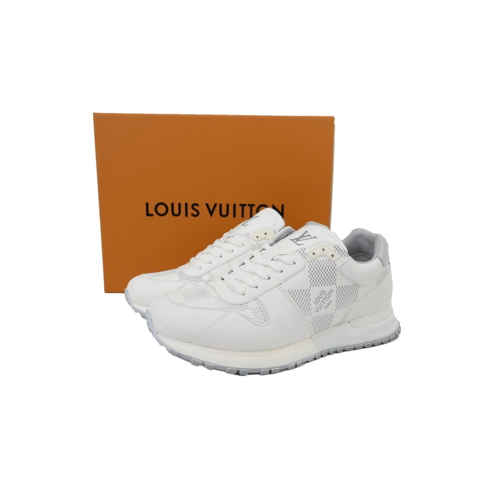 Louis Vuitton Runner Gray White Grid Pattern