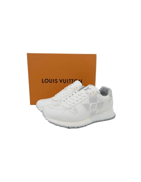 Louis Vuitton Runner Gray White Grid Pattern