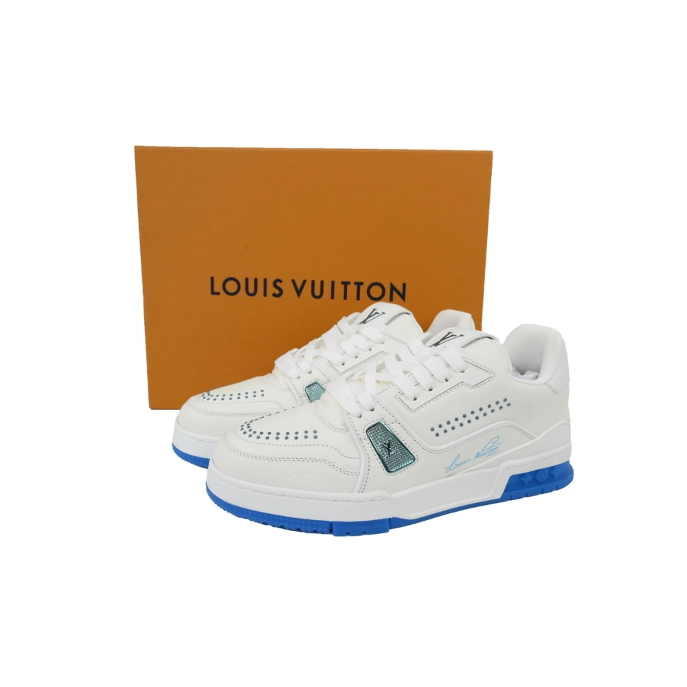 Louis Vuitton Trainer Sea Blue Rivets