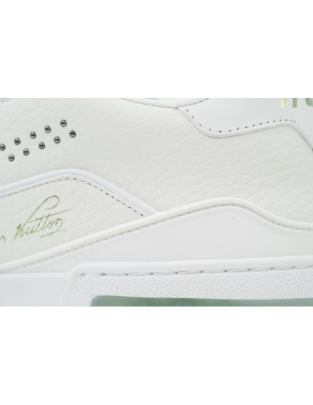 Louis Vuitton Trainer White Green Rivets
