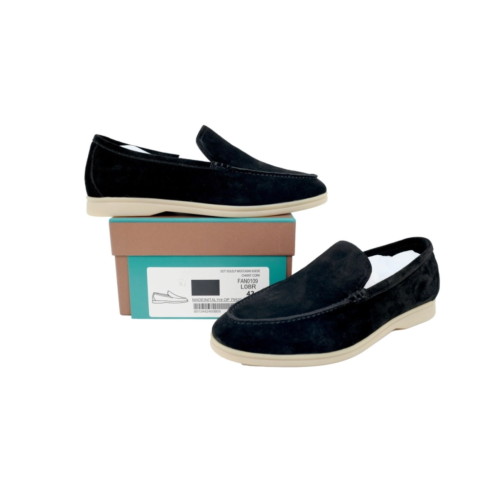 Loro Piana Bean Shoes Black