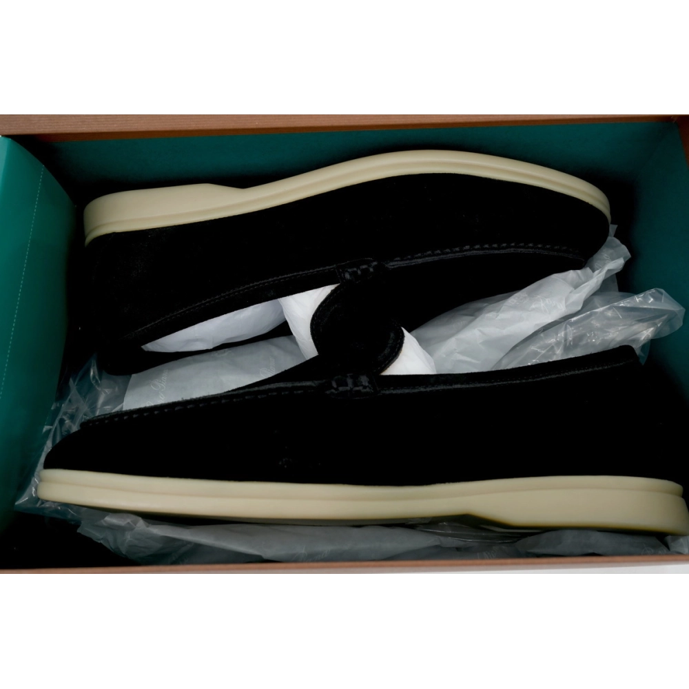 Loro Piana Bean Shoes Black