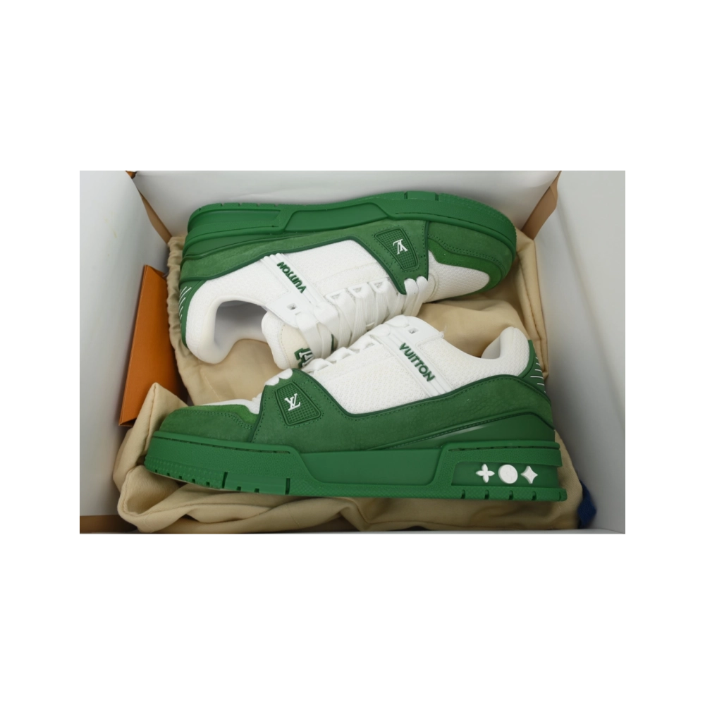 Louis Vuitton Trainer White Green