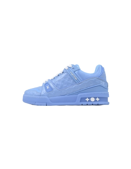 Louis Vuitton Trainer Blue Lychee Patent Leather
