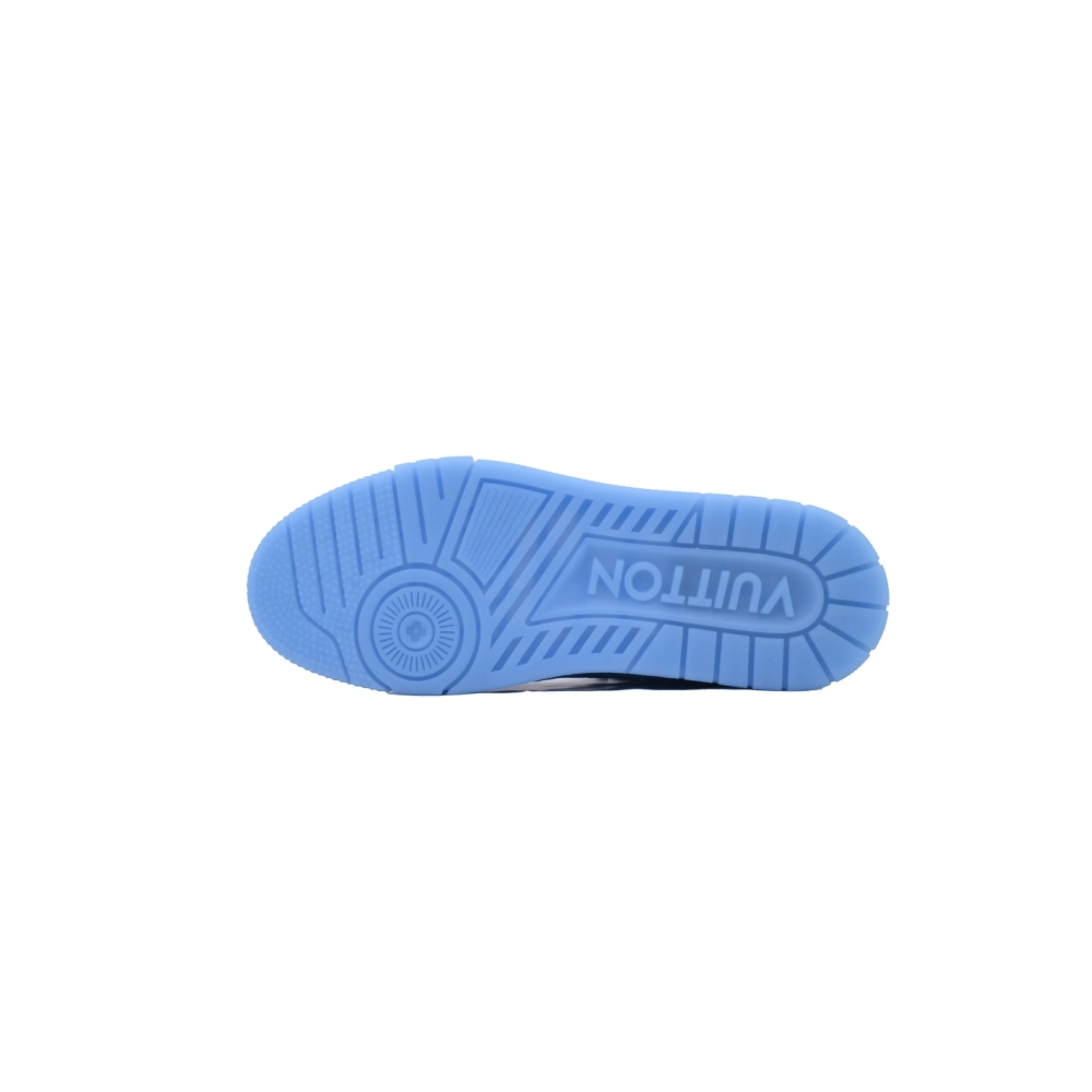 Louis Vuitton Trainer Blue Lychee Patent Leather