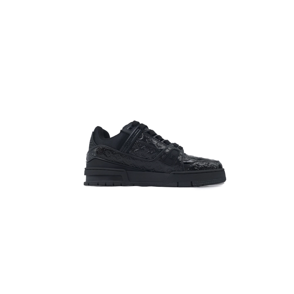 Louis Vuitton Trainer Black Lychee Patent Leather