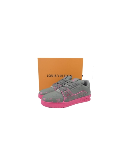 Louis Vuitton Trainer Dark Gray Color Printing