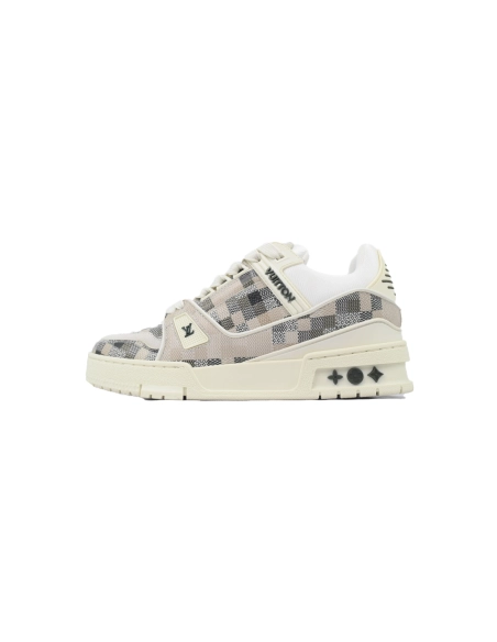 Louis Vuitton Trainer Grey White Grid