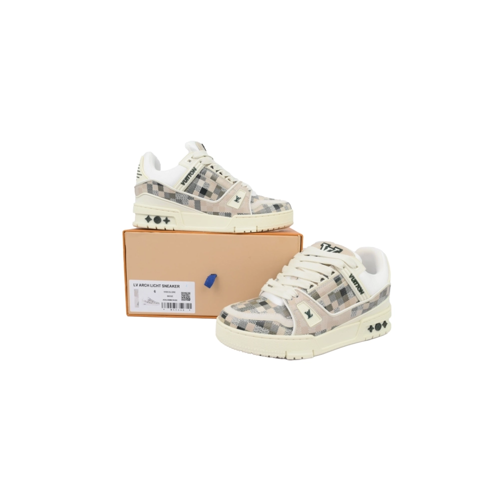 Louis Vuitton Trainer Grey White Grid