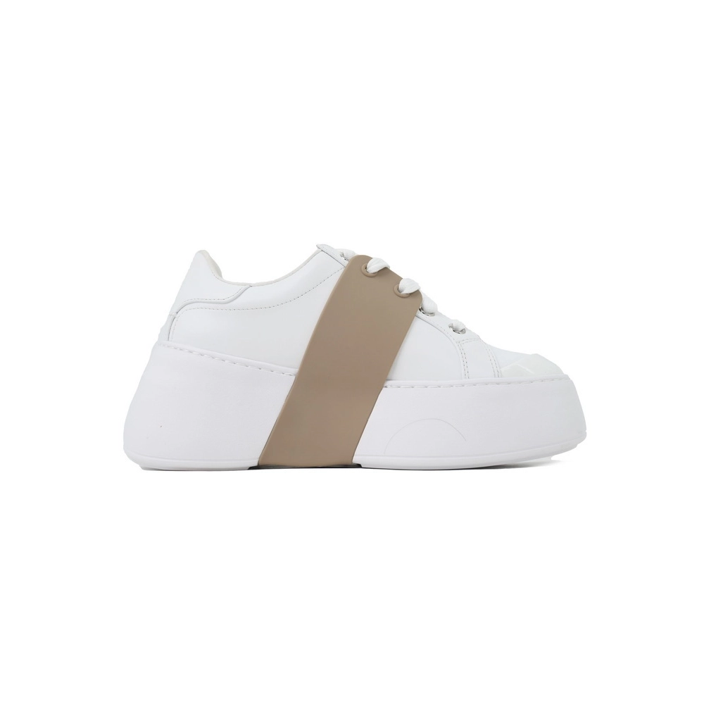 Roger Vivier White Brown Buckle