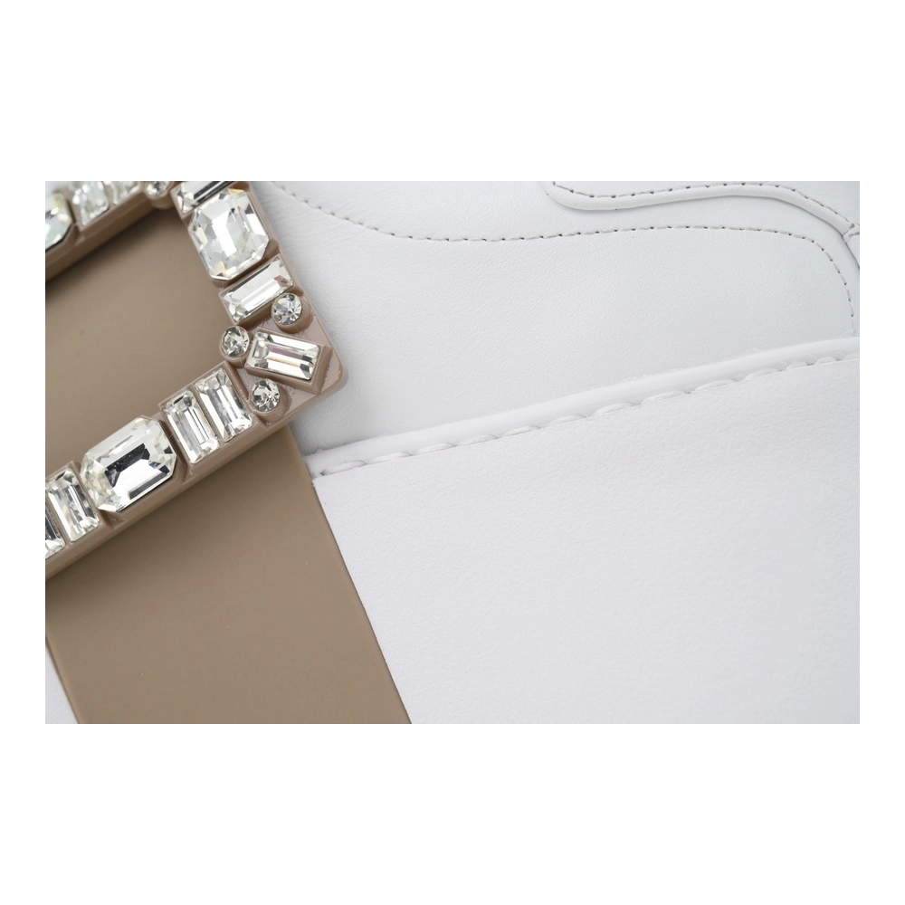 Roger Vivier White Brown Buckle