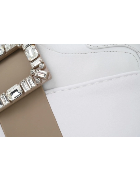 Roger Vivier White Brown Buckle