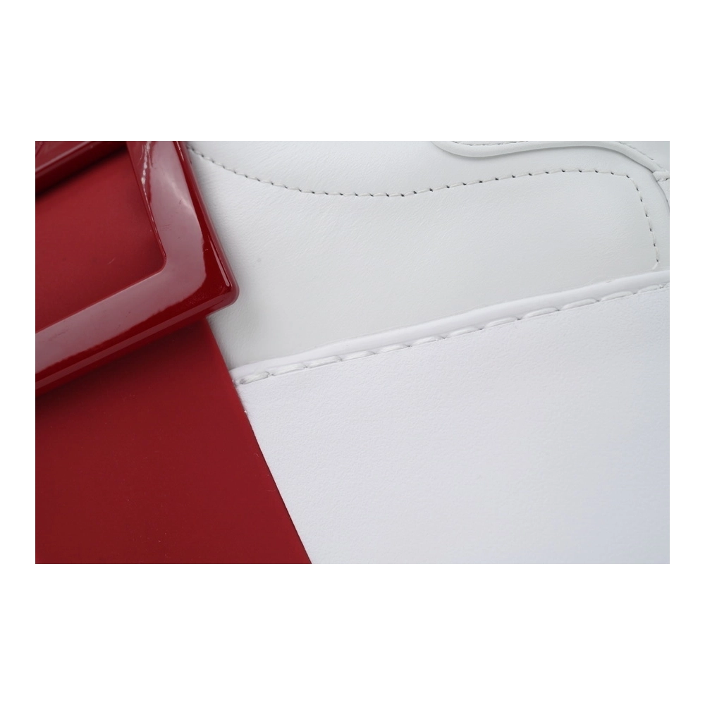 Roger Vivier White And Red Buttons