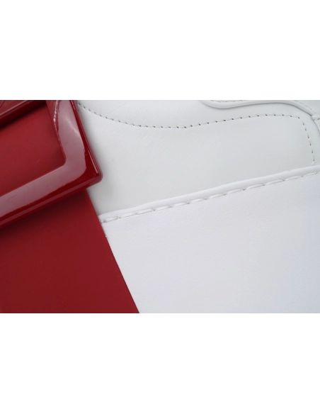 Roger Vivier White And Red Buttons