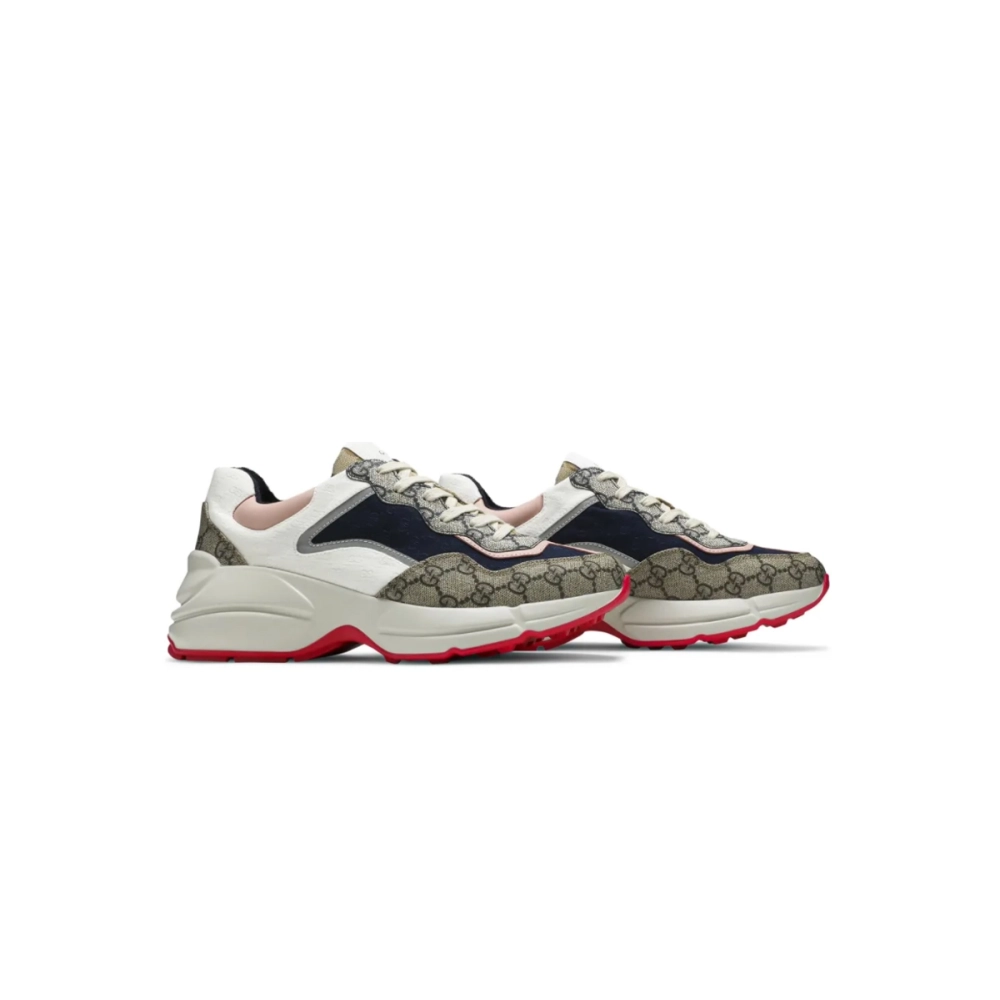 Gucci Wmns GG Rhyton Beige White Pink 620185 99WF0 4371