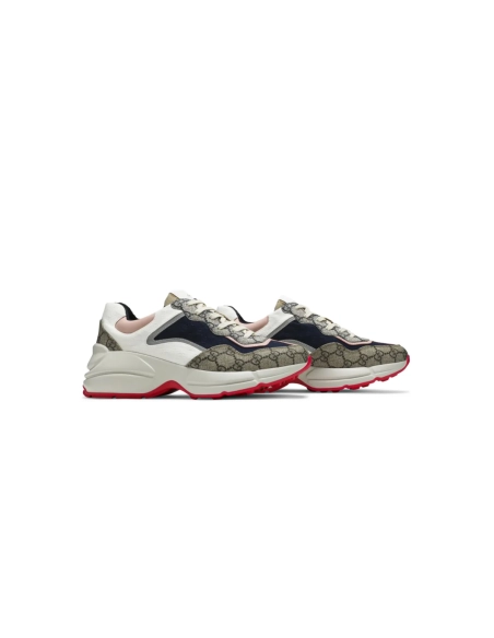 Gucci Wmns GG Rhyton Beige White Pink 620185 99WF0 4371