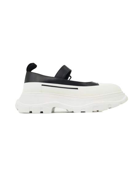 Alexander McQueen Womens Tread Slick Mary Jane In Black