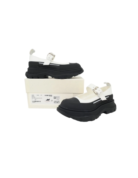 Alexander McQueen Womens Tread Slick Mary Jane In White