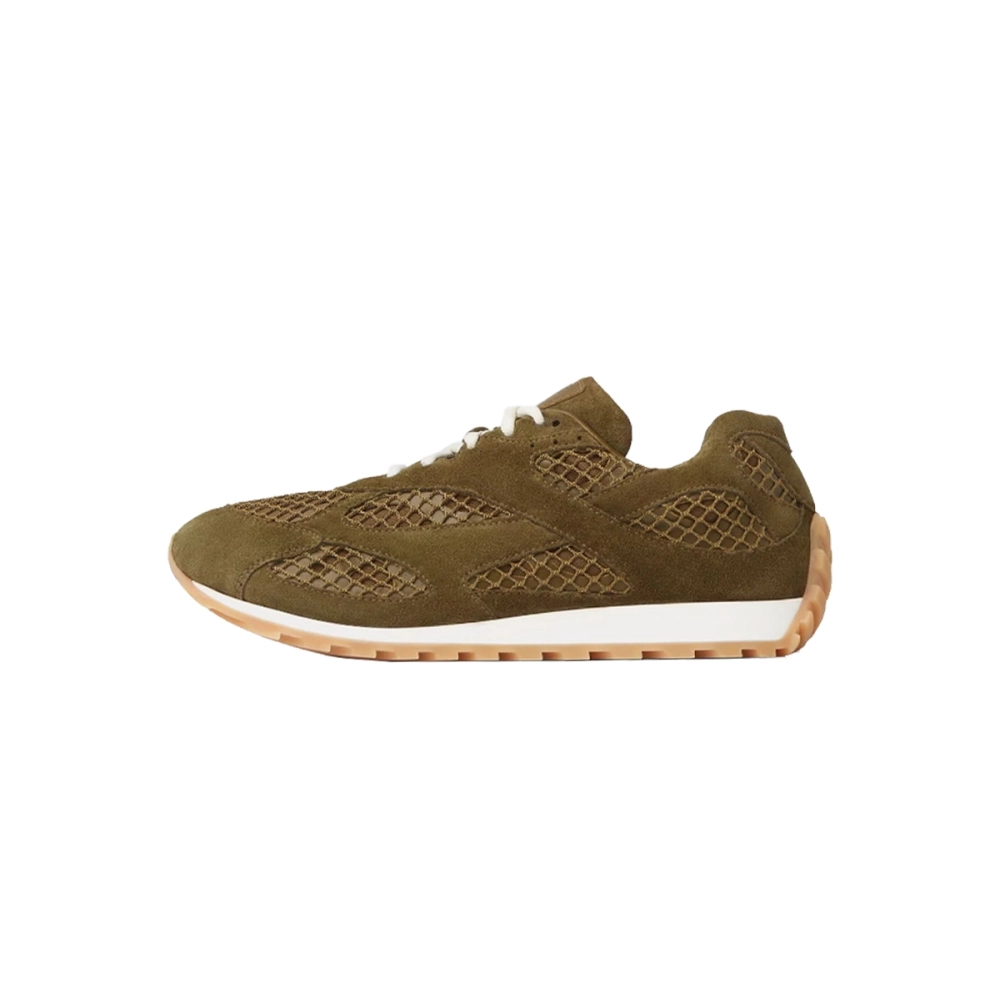 Bottega Veneta Orbit Sneakers Military Green Brown