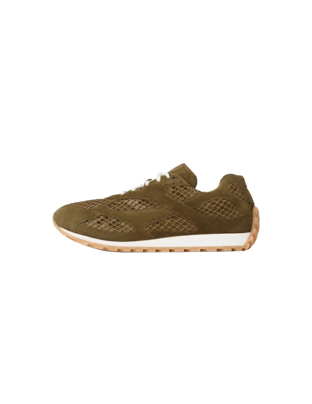 Bottega Veneta Orbit Sneakers Military Green Brown