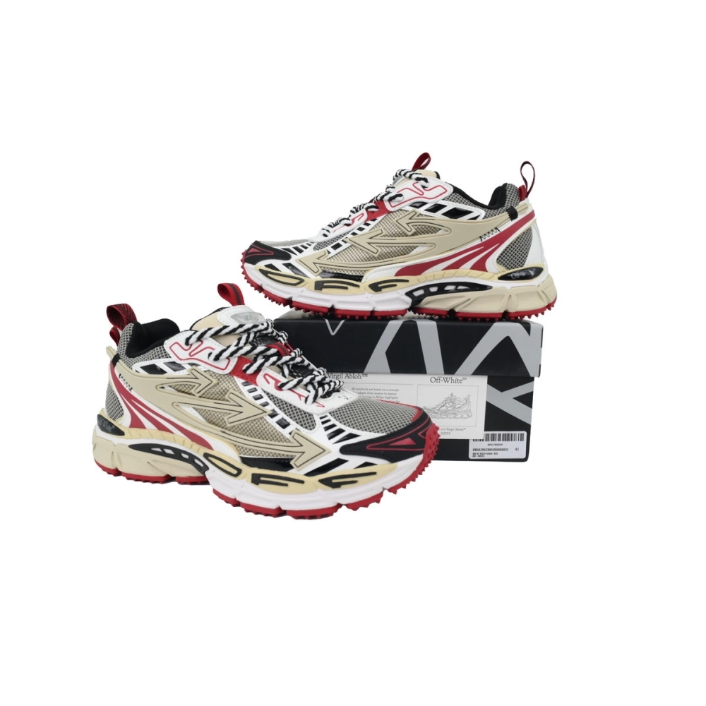 Off-White Be Right Back Khaki Red OMIA295C99 FAB000 0032