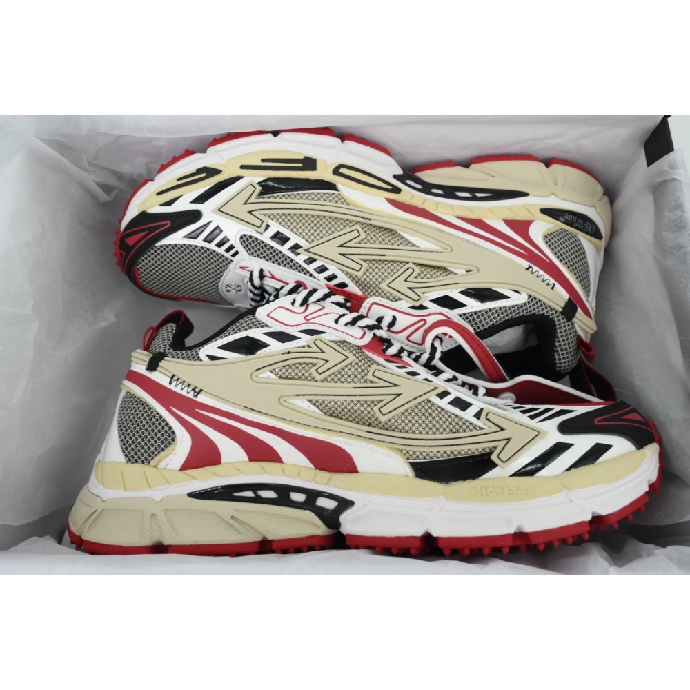 Off-White Be Right Back Khaki Red OMIA295C99 FAB000 0032