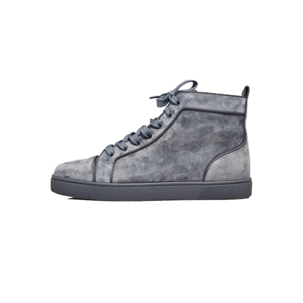 Christian Louboutin Grey Suede Rantus Orlato High-Top Sneakers