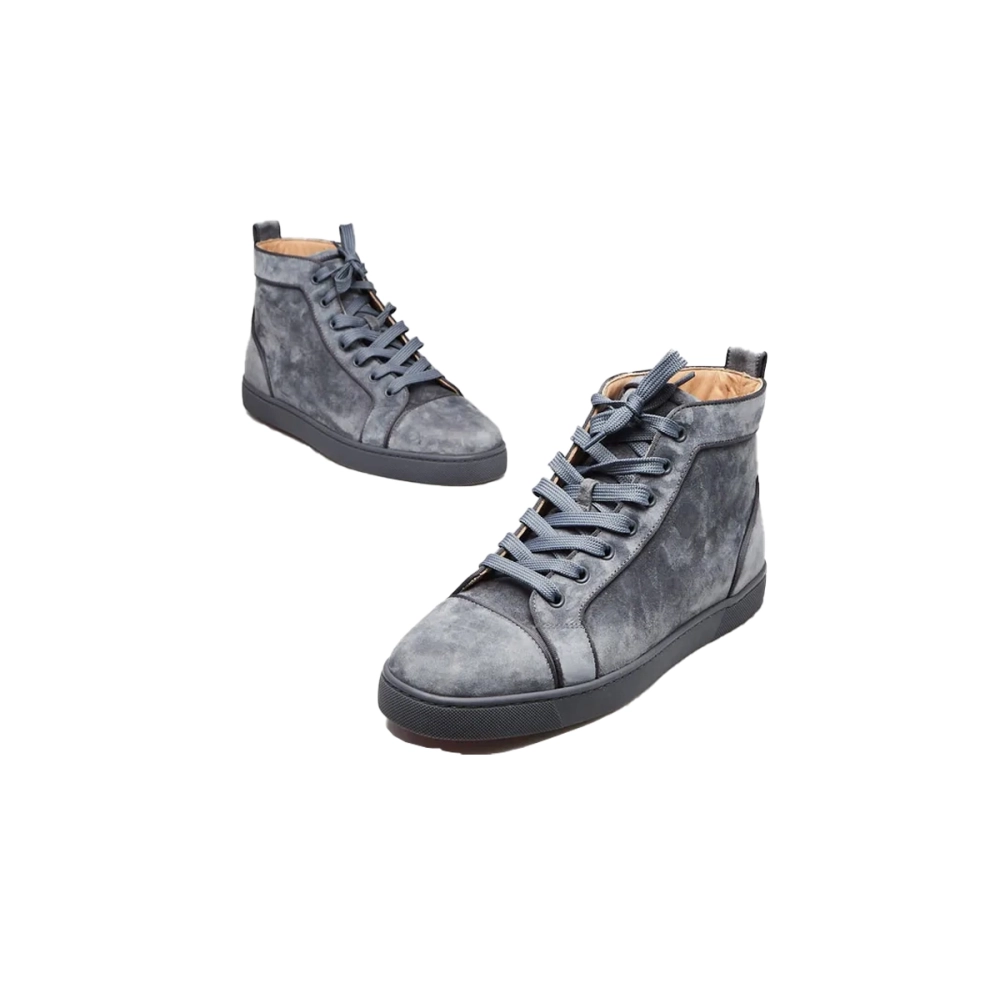 Christian Louboutin Grey Suede Rantus Orlato High-Top Sneakers