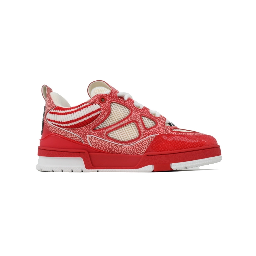 Louis Vuitton LV Skate Sneaker Knitted Collar Red 1AHSVL