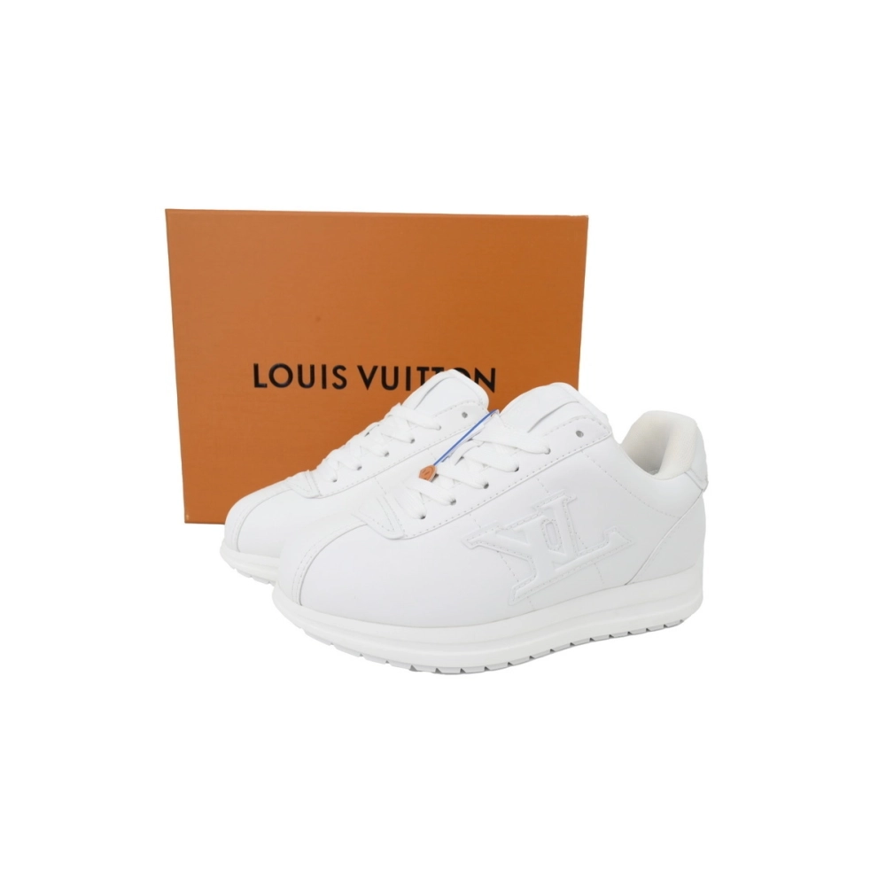 LV BUTTERSOFT Sneaker Lambskin/Plain Calf x Nigo All White