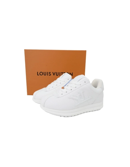 LV BUTTERSOFT Sneaker Lambskin/Plain Calf x Nigo All White