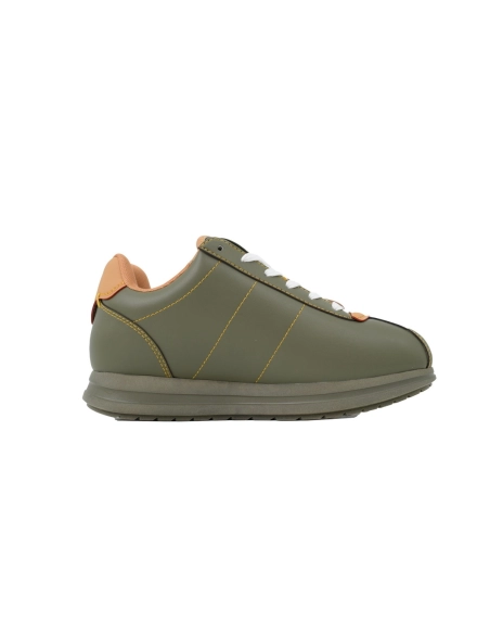 LV BUTTERSOFT Sneaker Lambskin/Plain Calf x Nigo Dark Green Brown