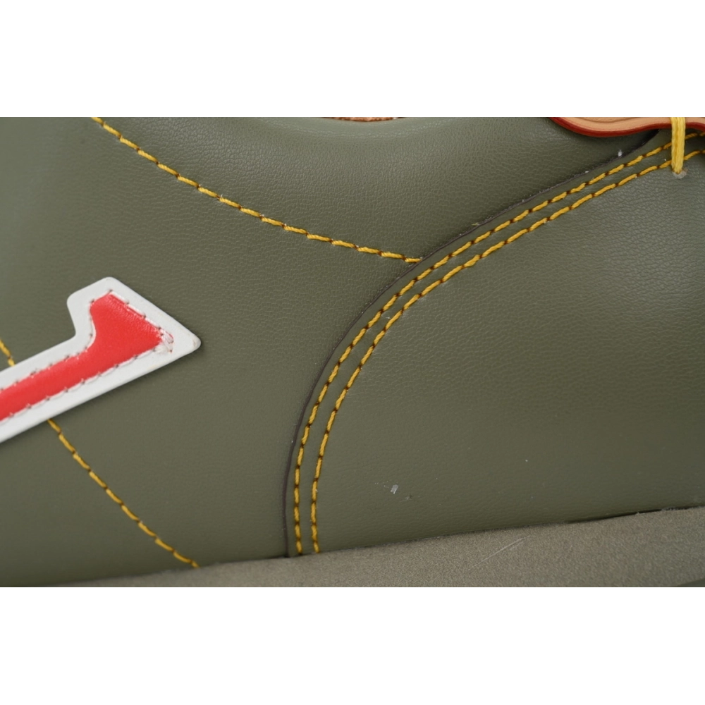 LV BUTTERSOFT Sneaker Lambskin/Plain Calf x Nigo Dark Green Brown