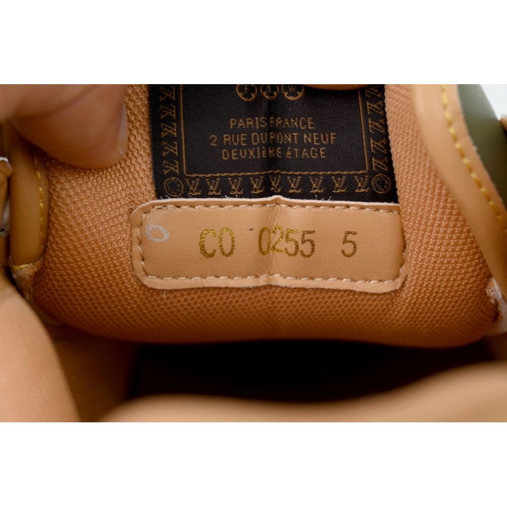 LV BUTTERSOFT Sneaker Lambskin/Plain Calf x Nigo Dark Green Brown