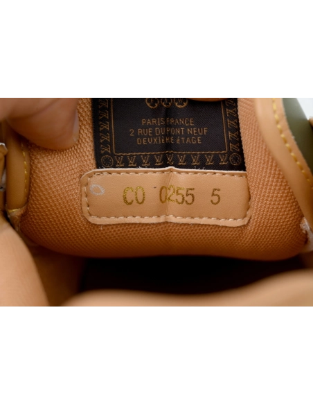 LV BUTTERSOFT Sneaker Lambskin/Plain Calf x Nigo Dark Green Brown