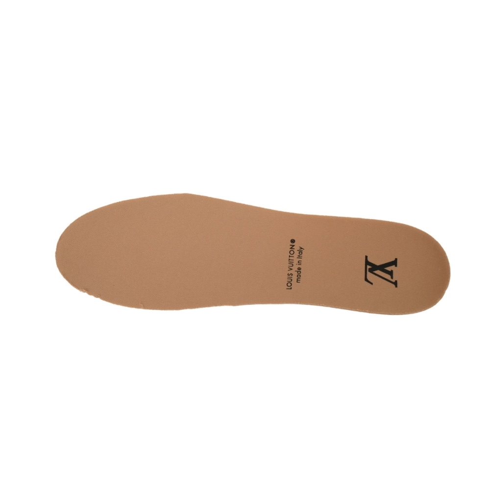 LV BUTTERSOFT Sneaker Lambskin/Plain Calf x Nigo Dark Green Brown