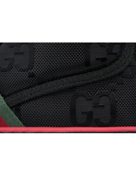 Gucci Tennis 1977 High Top Sneakers Denim Mini GG Ribbon Black