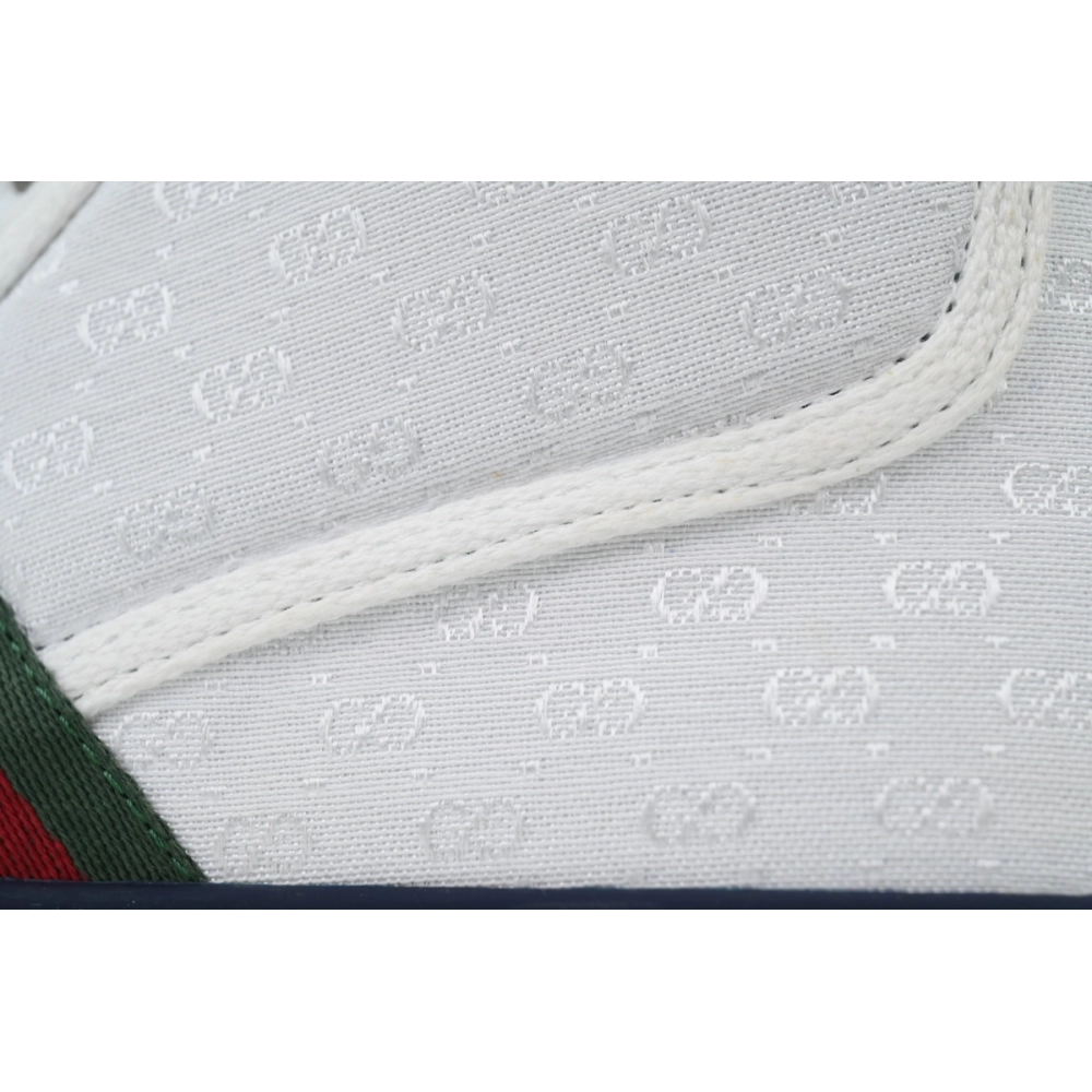 Gucci Tennis 1977 High Top Sneakers Denim Mini GG White