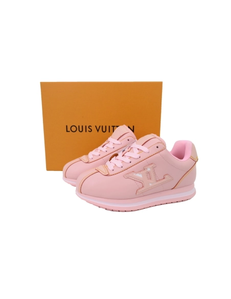 LV BUTTERSOFT Sneaker Lambskin/Plain Calf x Nigo Leather Pink