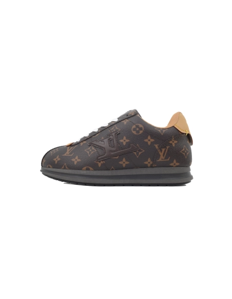 LV BUTTERSOFT Sneaker Lambskin/Plain Calf Leather Brown 1AIKVK
