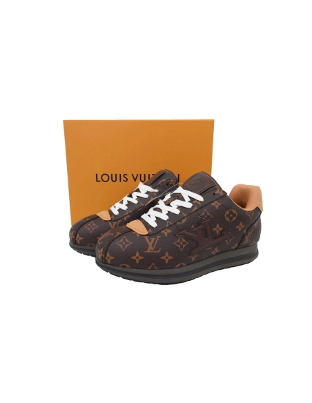 LV BUTTERSOFT Sneaker Lambskin/Plain Calf Leather Brown 1AIKVK